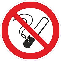 Наклейка "Запрещается курить" P01 (200х200мм,) PROxima | код  an-3-09 | EKF
